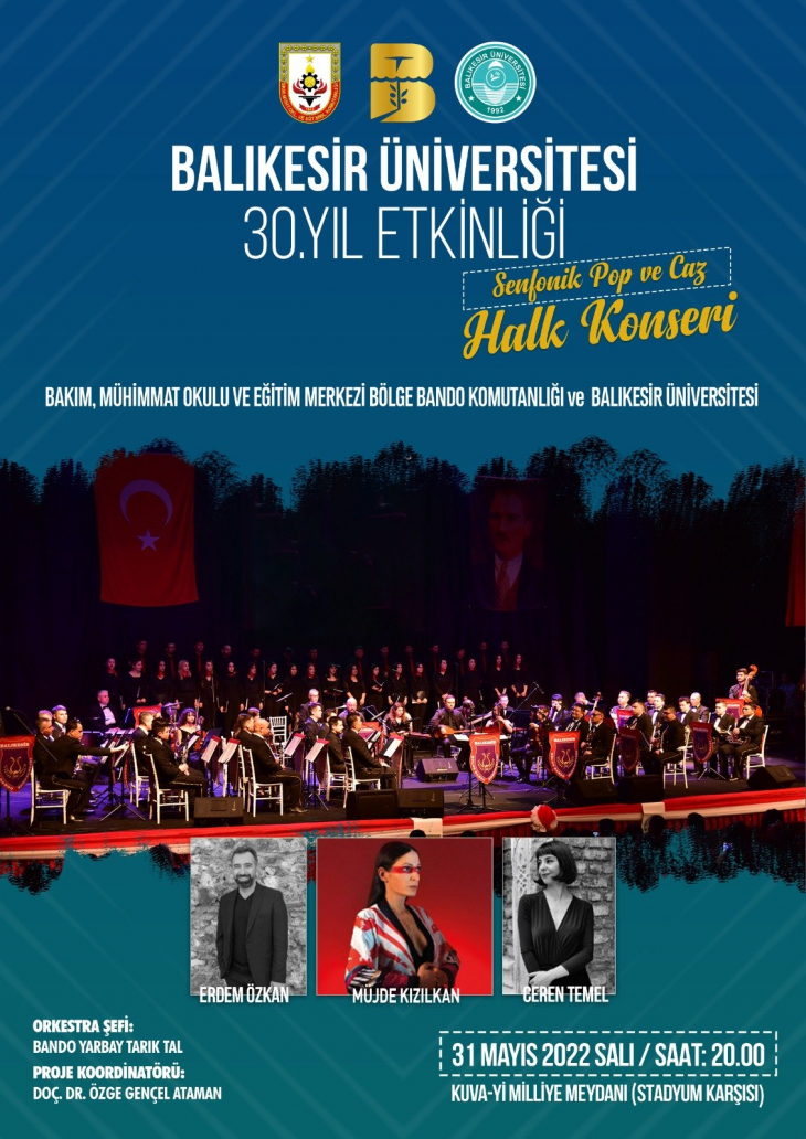 Balıkesir Üniversitesi 30. Yılını, Görkemli Bir Konser ile Kutlayacak