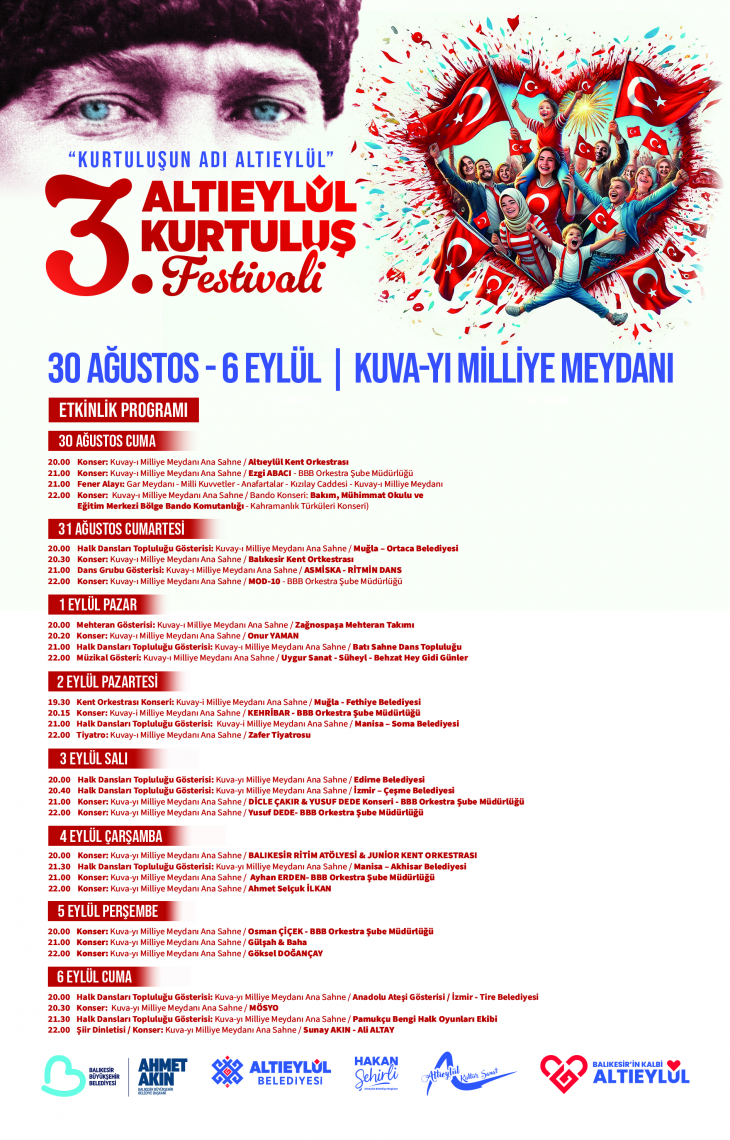 Altıeylül Belediyesi'nden Dur Durak Bilmeyen Kurtuluş Festivali